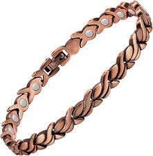Feraco Copper Bracelets for Women, 99.99 Pure Copper Magnetic Bracelets with Ef