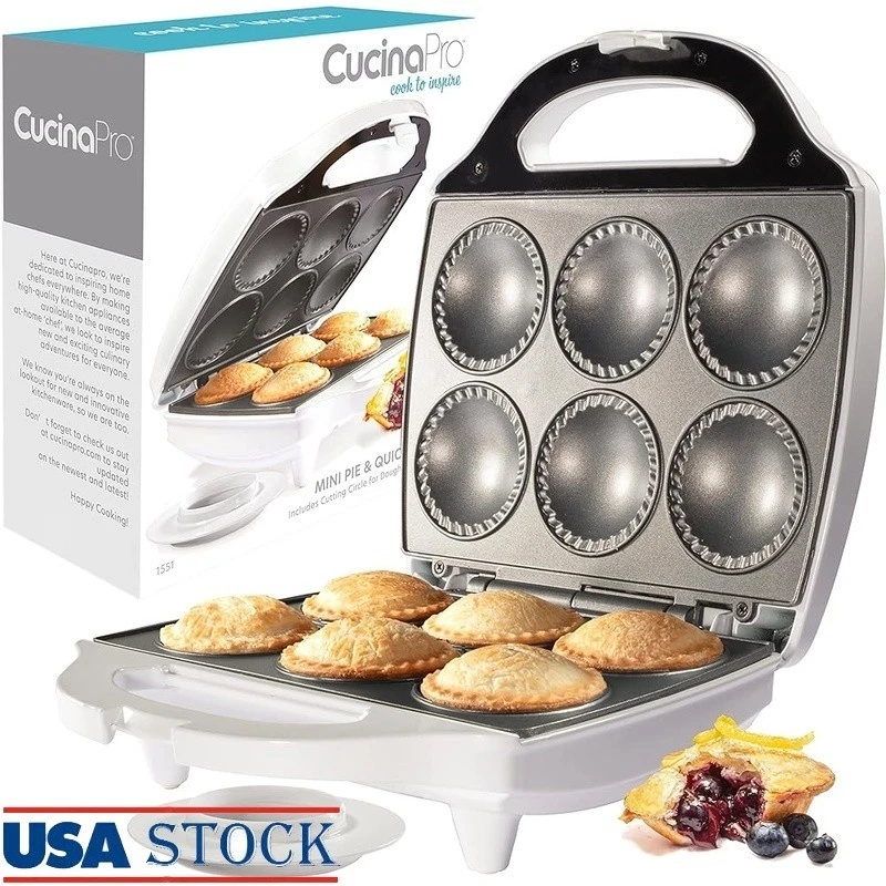 Mini Pie Baker Non Stick Quiche Maker Bake 6 Bite Size Pies Dough Cutter Gift US