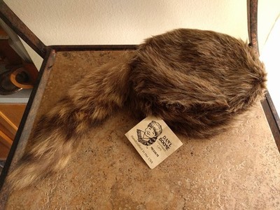 Dan l Boone Coonskin Cap Hat Medium Made in USA New