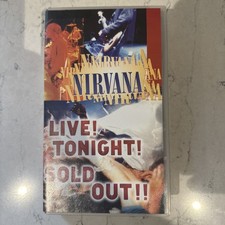 NIRVANA Live Tonight Sold Out VHS Video Tape 1994 Geffen Kurt Cobain Grunge
