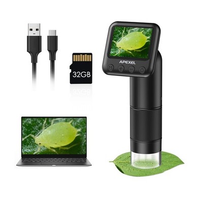 800X Handheld Digital Microscope with 2  LCD Screen, Pocket Portable Microsco...