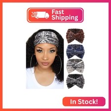 AQOKKA Extra Wide Headbands for Women Large Turban Headband Non Slip Boho Elasti