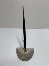 Vintage Eversharp Wahl Fountain Pen Desk Set Marble Base Labeled 14k Gold