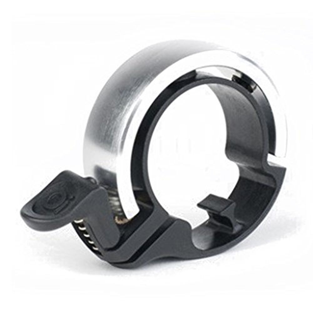 NEW Knog Oi Classic Strong Loud - Large 23.8 - 31mm Bike Bell - Silver/Black