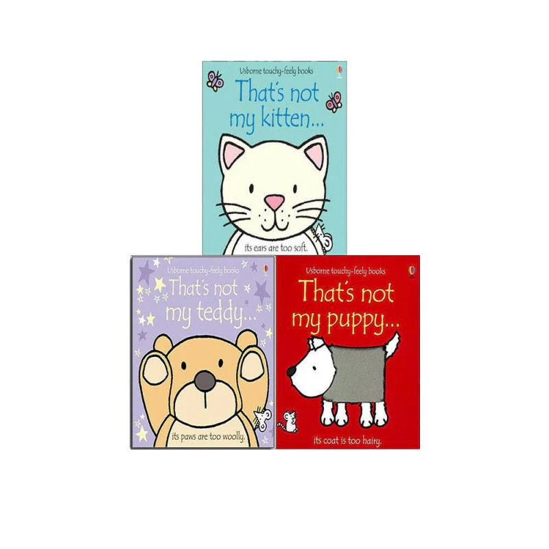 Thats not my 3 books set collection ( Kitten, teddy, puppy ) Book | Usborne NEW