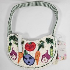 Handmade Beaded Vegetable Purse Shoulder Bag Cottagecore Farm Market New Viral