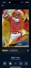 2025 DIGITAL Topps Bunt Series 1 - Stars of MLB Mike Trout 1/1 Gold Motion Card.