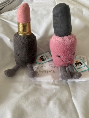 Jellycat Kooky Lippenstift und Nagellack Duo Konvolut. Rentner, schwer zu finden