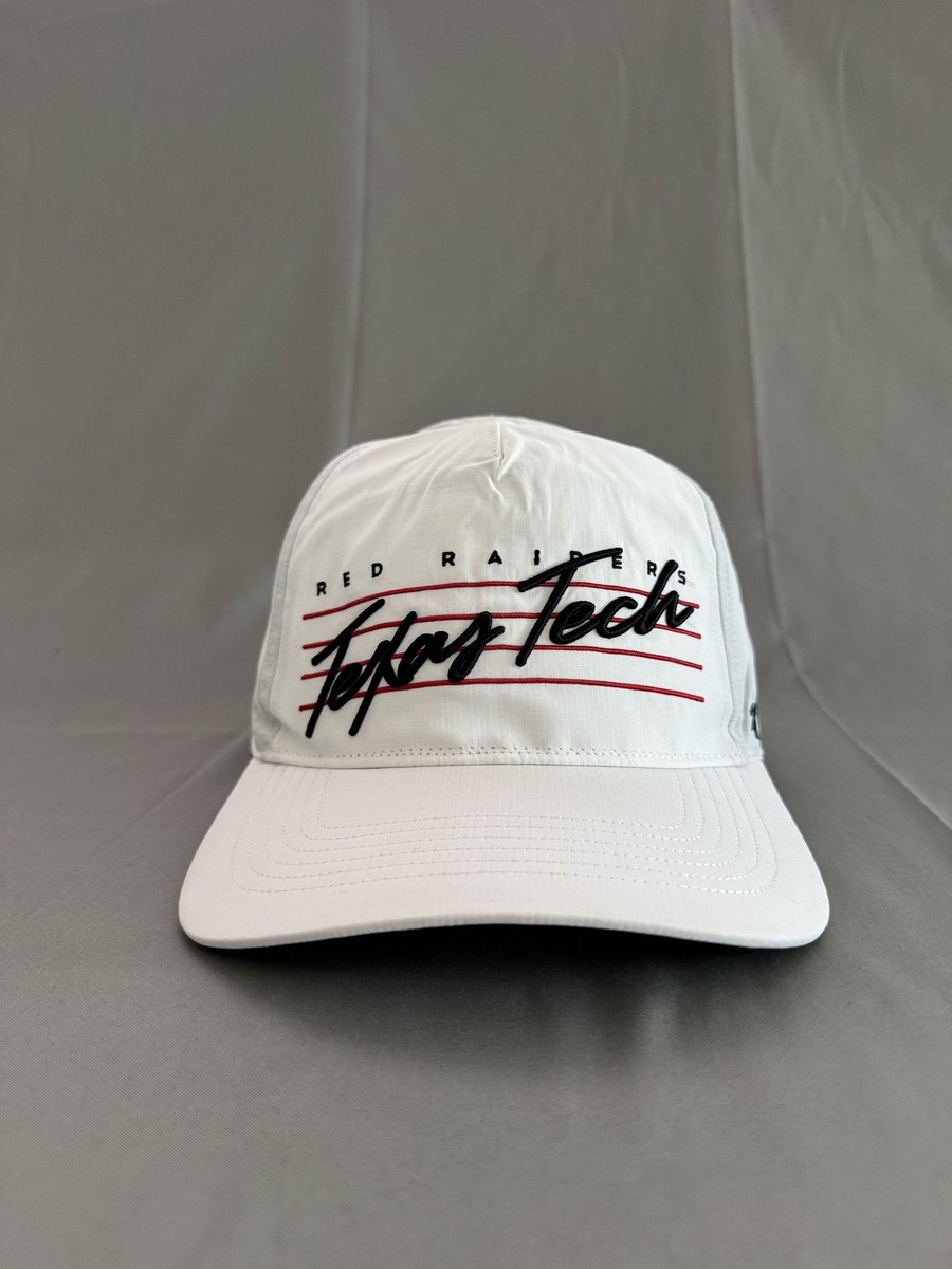 '47 Brand Texas Tech Red Raiders Snapback Hat White Retro Script One Size NCAA