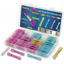 120PCS Heat Shrink Butt Connectors Waterproof Electrical Wire Crimp Terminals