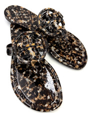 TORY BURCH Resin PATENT LEATHER MILLER Thong SANDAL Caramel Multi SZ US 8 NIB