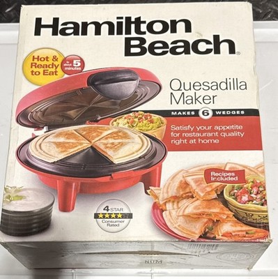 NEW Hamilton Beach Quesadilla Maker (Makes 6 Wedges) Model #25409