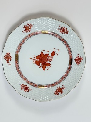 Herend Chinese Bouquet Rust Luncheon or Salad/Dessert Plate 521 8 7/8''