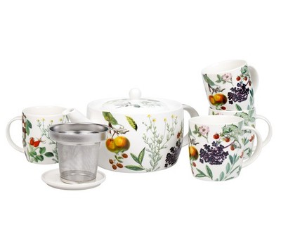 KÖNITZ 1150002969 Tee-Service 6-tlg. My Favourite Tea FRUITS and HERBS, Porze...