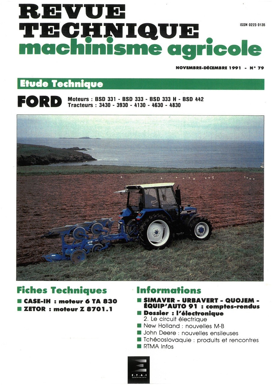 Revue Technique Agricole Ford édition originale neuve pour collectionneur