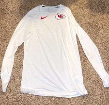 Nike Kansas City Chiefs NFL Team Issue Dri-FIT Long Sleeve White Mens Large