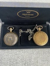 Swiss-made pocket watches, both gold-plated