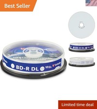 M DISC BD-R DL 50GB 6X Lifetime Archival White Inkjet Hub Printable Blank Blu...
