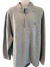 Izod Comfort Performance Lt Grey Heather 1/4 Zip Sweater Fleece Size 4XB,4X
