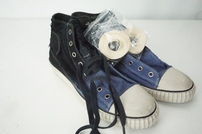 John VarvatosBootleg Canvas Blue Fade Sneakers Mens Shoes Sz 11 Brand NEW