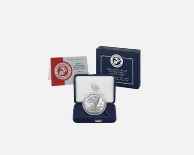 #ad #ad 2025 Silver Eagle 250th Ann US MARINE CORPS Proof Privy SEALED Free Shipping $168.98