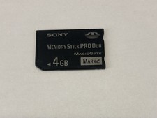 Sony Memory Stick Pro Duo MagicGate Mark 2 4GB Card With Case VG Condition