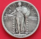 1920 Standing Liberty Quarter Rare Die Variety FS-401 VF +