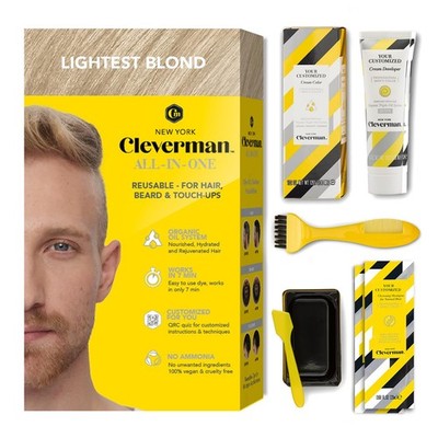 Lightest Blond Hair & Beard Dye Kit for Men, Ammonia-Free, Natural Coverage