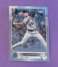 Topps Matt Manning Detroit Tigers Rookie 2022 Chrome Baseball Card #57