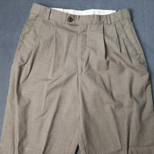 VINTAGE Chaps Ralph Lauren Pants Men 30x32 Brown Biege Olive 100% WOOL Old Money