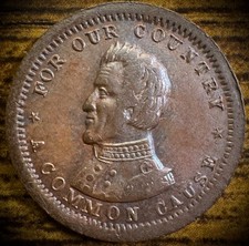 (1861-65) FOR A OUR COUNTRY A COMMON CAUSE CIVIL WAR Token F-135/441a R2