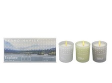 Image of Skandinavisk Scented Candle Set x 3 Fjord Fjall Oy Scented 65g Gift For The Home