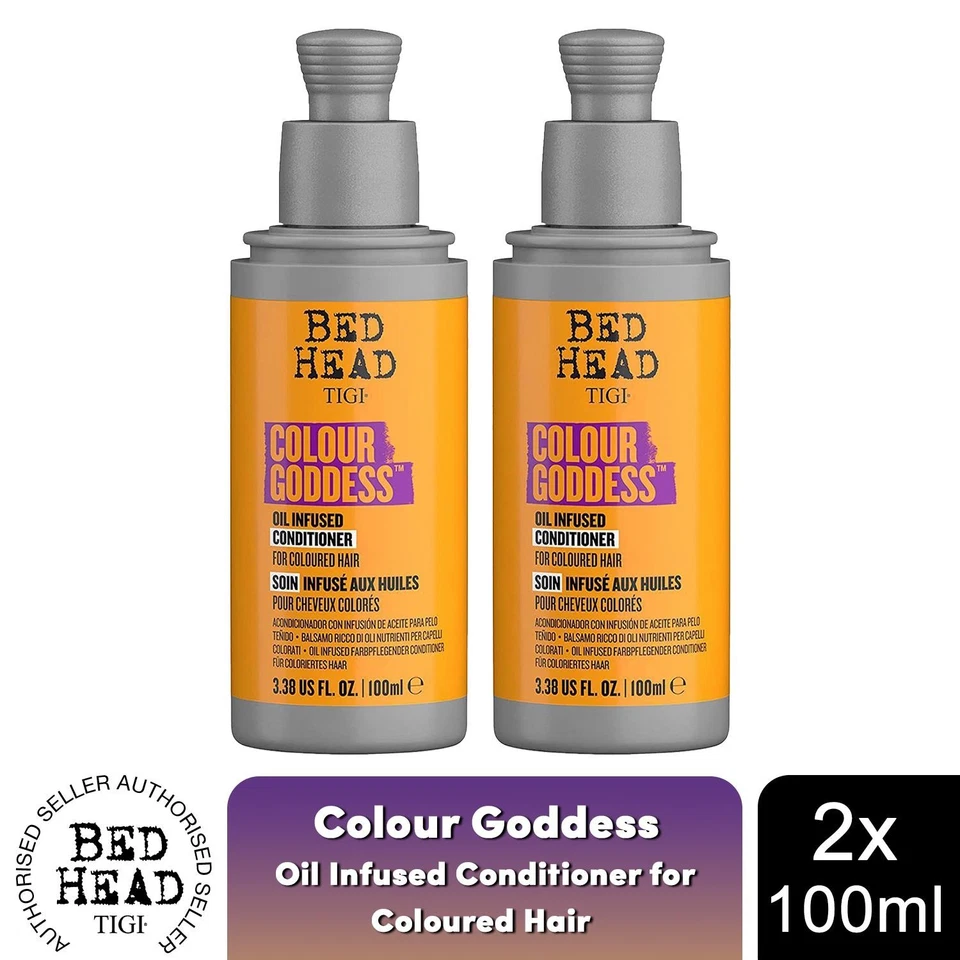 Bed Head by Tigi Colour Goddess Mini Conditioner for Coloured Hair, 100ml, 2pk