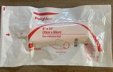 1 -PolyMem Membrane Dressing Non-Adhesive Roll 8” x 24”, Sterile, Foam, 5824