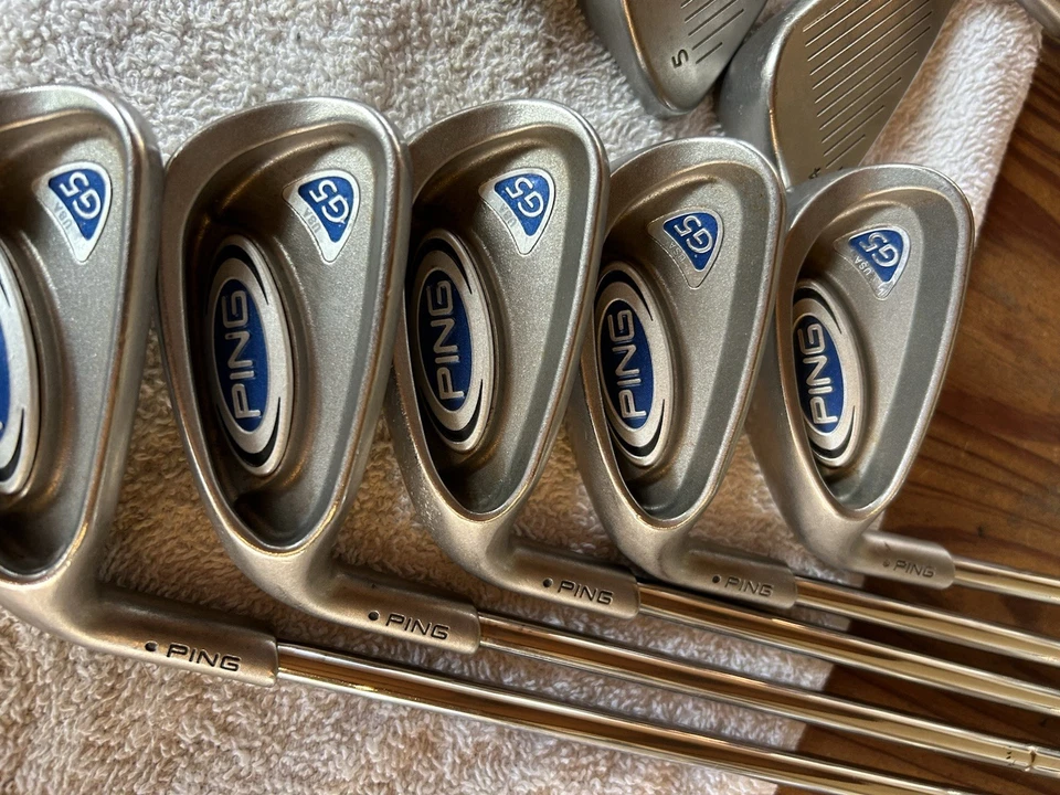 LH Ping G5 Irons, 4-P,U,S, Ping DGS Stiff Steel, New Ping 360 Grips, Black Dot - Image 4 of 4