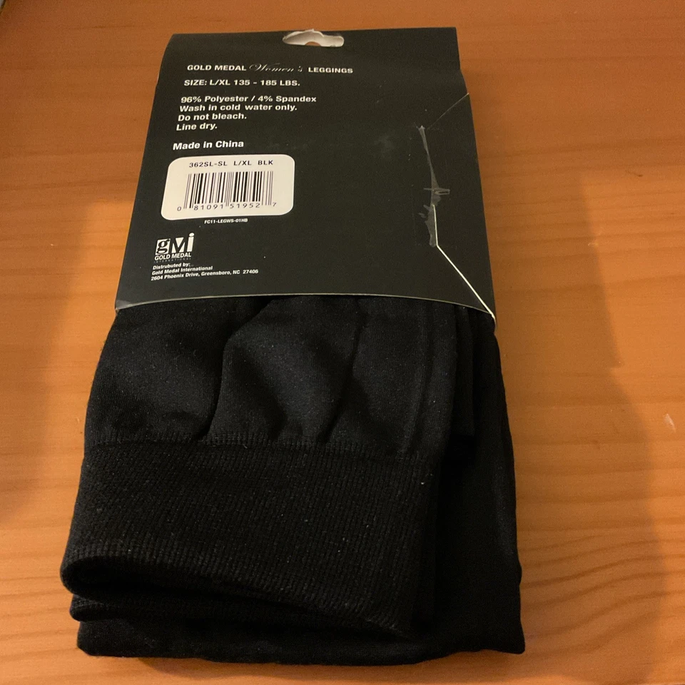 Leggings sin costuras medalla dorada L/XL patrón de moda nuevos negros Foto 2 de 4