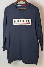 Tommy Hilfiger Sweater Dress Medium Navy Long Jumper Tunic Logo
