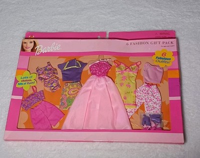 Vintage Barbie 6 Fashion Gift Pack Outfits Sealed Mattel 2001 #68209 See Note