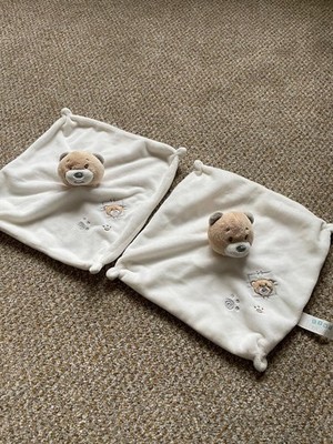 2 Tiny Treasures Patch Weiß Teddybär Karte Fabrik Tröster Decke Stofftier
