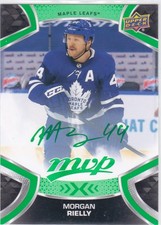 2021/22 MVP..MORGAN RIELLY..GREEN SCRIPT..SP..# 194..MAPLE LEAFS..COMBINED SHIP