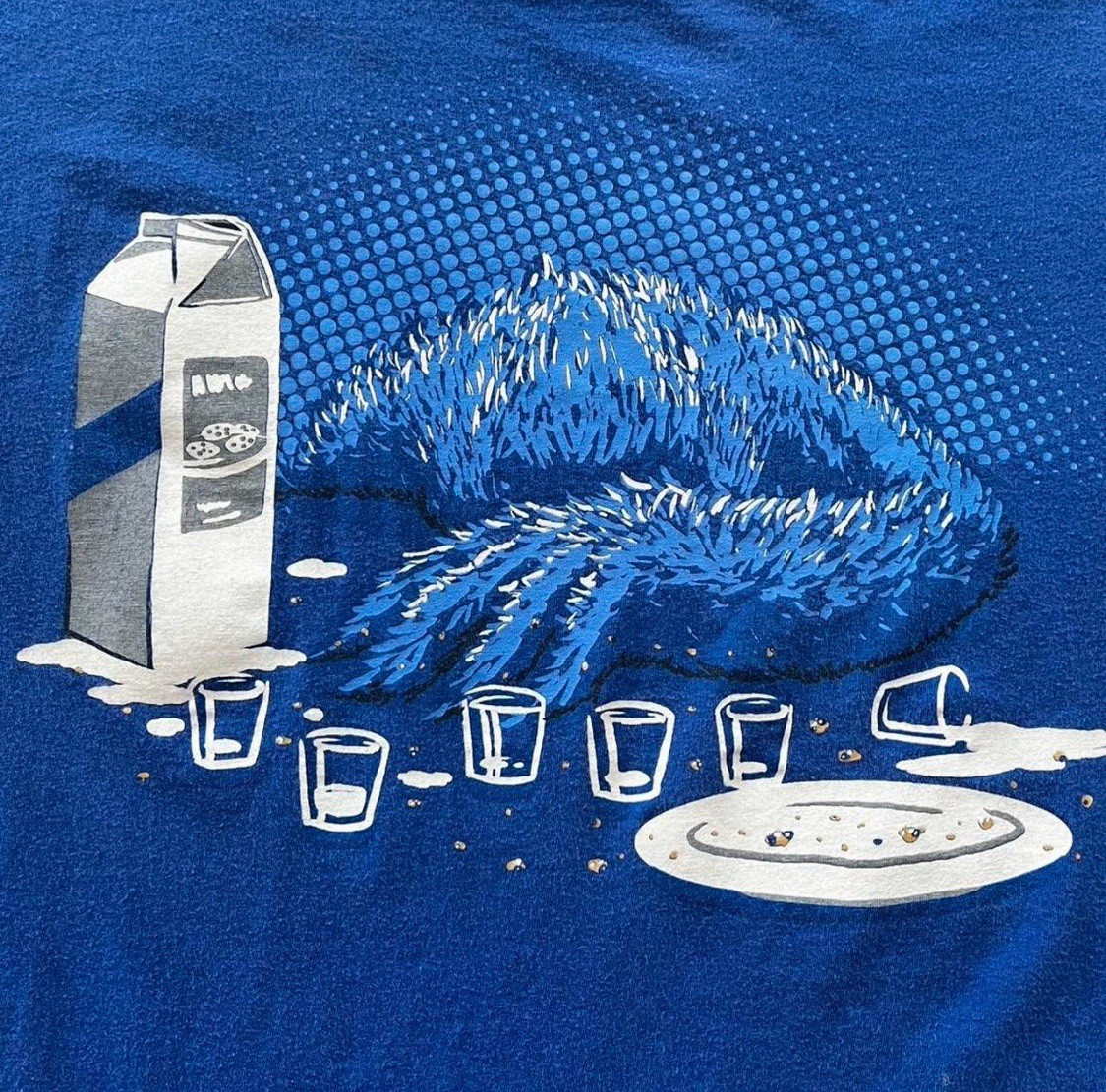 Blue Cookie Monster The Binge Milk Wasted Obscure Tee Size XL by Shirt.Woot! image 3