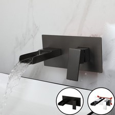 Grifo mezclador de 1 manija 1 orificio para lavabo de pared para baño