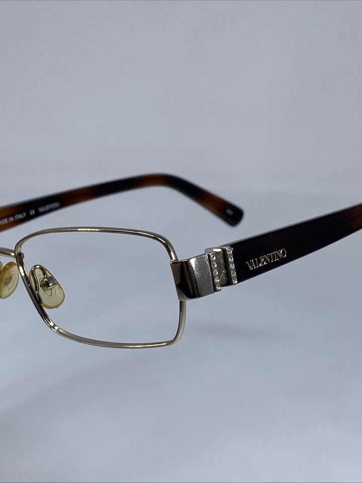 VALENTINO V2105R 718 Italy Gold/Dark Brown Eyeglasses Frame 51-16-130 - Image 4 of 4