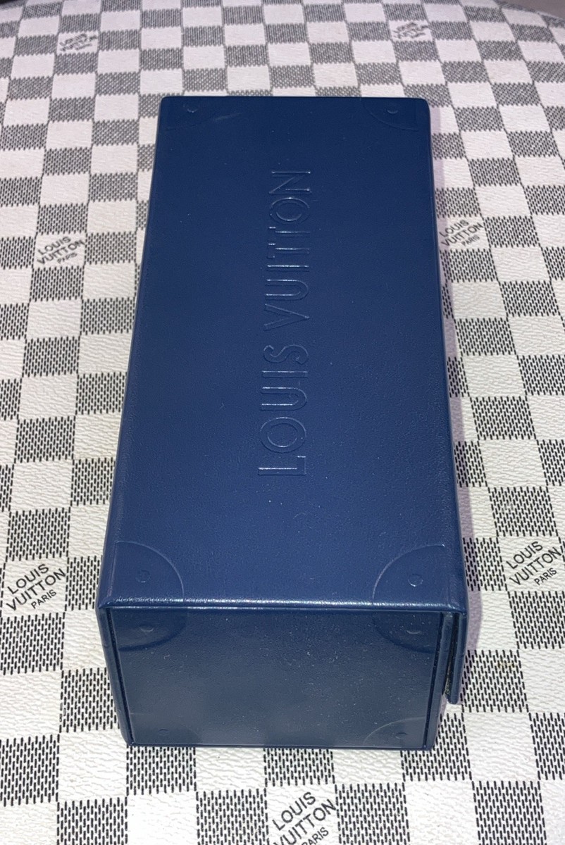 Authentic LOUIS VUITTON Empty Sunglasses Navy Blue Case Only. | eBay