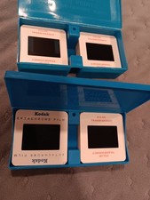 Vintage Kodak Ektachrome 35mm Slides in Blue Storage Boxes - Lot of 50
