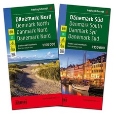 Dänemark Nord und Süd, Straßenkarten-Set 1:150.000, freytag & berndt | deutsch