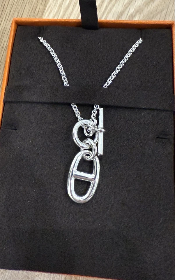 COLLAR COLGANTE HERMÈS CHAINE D'ANCRE — NUEVO EN CAJA Foto 3 de 4