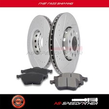 2X Front Brake Rotors Discs & 4X Ceramic Pads For 2000-2005 Volkswagen Passat