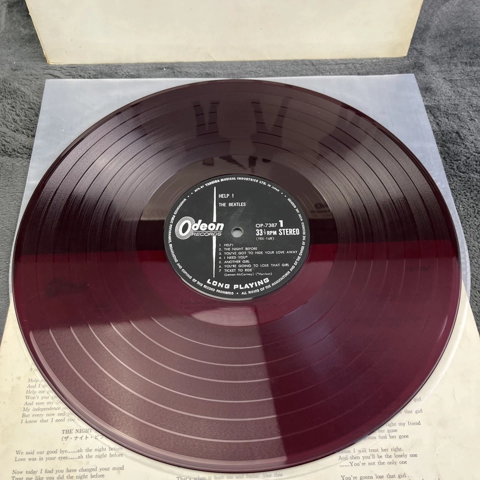 Beatles – Help 1965 1st Japan Pressing LP Red Vinyl Record Schallplatte OP7387 - Bild 4 von 4