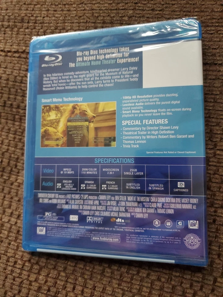 Night at the Museum (Blu-ray DVD, HD, 2006) Brand New - Factory Sealed - Image 2 of 4